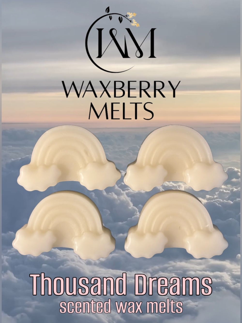 Hand Crafted Rainbow Shaped Wax Melts - 4 Pieces